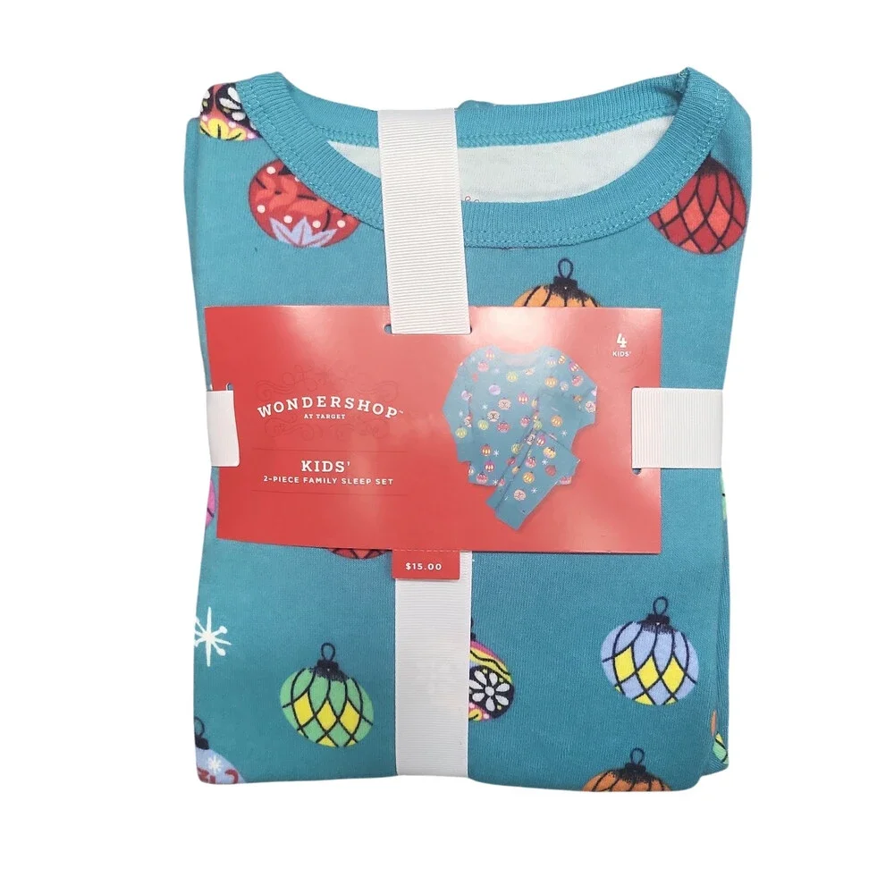 Wondershop 2 Piece Kids Boys Girls Matching Family Pajama Set Size 4
